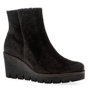 Gabor Utopia 8045.01 Black Suede Wedge Ankle Boot image