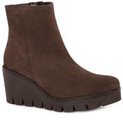 Gabor Utopia 8045.01 Mocca Brown Suede Wedge Ankle Boot image