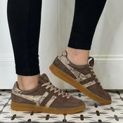 Gola Classics Women's Cyclone Snake Trainers Brown Root/Cameo/Gum image