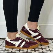 Gola Classics Women's Elan Serpent Trainers Windsor Wine/Off White image