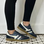 Gola Classics Women's Viper Metallic Trainers Navy/Off White/Gum image