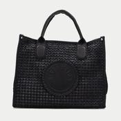 Hispanitas Raffia Shopper Shoulder Bag BV264717 Black