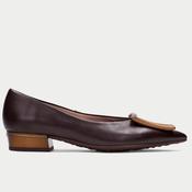Hispanitas Ginebra HI265175 Espresso Brown Leather Flat Pump