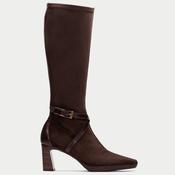 Hispanitas HI265086 Bangkok Espresso Brown Suede Knee High Boots image