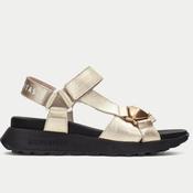 Hispanitas HV264807 Ambar Velcro Leather Sandal Gold Black image
