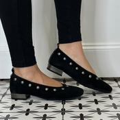 Hispanitas Oslo HI265058 Black Suede Ballerina image
