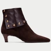 Hispanitas Viena HI265062 Espresso Brown Leather and Suede Ankle Boot image