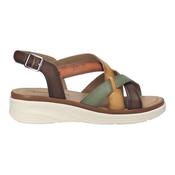 Josef Seibel Sevran 07 Leather Sandal Green Multicolour