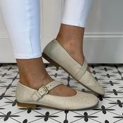 MJUS Maryjane Ballerina N15105 Beige Leather