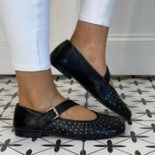 MJUS Maryjane Ballerina N15105 Black Leather