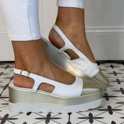 Marco Moreo Beth Vienna X722 Slingback White Gold