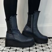 Marco Moreo M0025 Marlene Vale Ankle Boot Navy Leather image