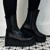 Marco Moreo Marlene Vale Dot A032 Black Leather Ankle Boot image