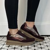 Marco Moreo Pompei Gilda M652 Centre Zip Platform Bordeaux Leather image