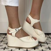 Marco Moreo X813 Luna Buenos Aires Platform Leather Sandal Latte