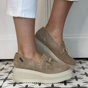 Marco Moreo XA061 Stockholm Ilaria Platform Suede Loafer Camel