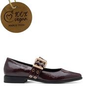 Marco Tozzi 2-22128 Vegan Mary Jane Ballerina Bordeaux image