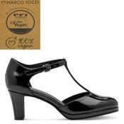 Marco Tozzi 2-24419 T-Bar Court Shoes Vegan Black Patent image
