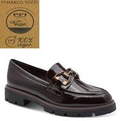Marco Tozzi 2-24700 Mocca Brown Patent Vegan Loafer image