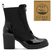 Marco Tozzi 2-25405 Vegan Black Centre Zip Ankle Boot