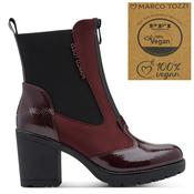 Marco Tozzi 2-25405 Vegan Bordeaux Centre Zip Ankle Boot