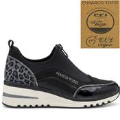 Marco Tozzi 2-24780 Vegan Centre Zip Trainer Black