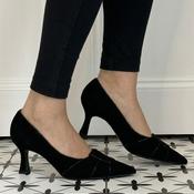 Marian 2505 Black Suede Court Shoe image