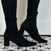 Miss Elastic 75357 Block Heel Ankle Boot Black image