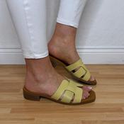 Oh My Sandals 5880 Low leather Sandals Lemon