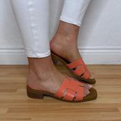Oh My Sandals 5880 Low leather Sandals Coral