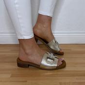 Oh My Sandals 5890 Leather Sandals Champagne