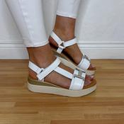 Oh My Sandals 5961 Leather Sandals White