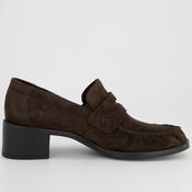 Paul Green 1260 Supersoft Block Heel Mocca Brown Suede Loafers image