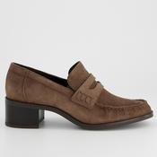 Paul Green 1260 Supersoft Block Heel Earth Brown Suede Loafers image