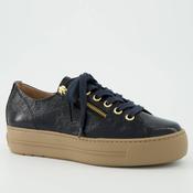 Paul Green 5006 Supersoft Navy Patent Laced Trainers image