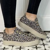 Paul Green 5317 Supersoft Trainers Leopard Desert