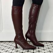 Pedro Anton Dublin Heel Knee High Boot Wine image