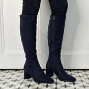 Pedro Anton Yasmine Knee High Navy Suede Boot image