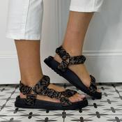 Repo 65639 Sporty Sandal Black &amp; Brown