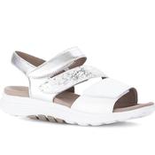Rollingsoft Tiggi 86.813 Leather Sandal White Silver