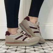 Teddy Smith 121126 Beige and Burgundy Trainers image