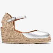 Unisa Caceres Espadrilles Silver Leather