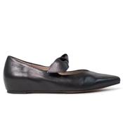 Wonders  A-3840 Triana 40 Low Wedge Pumps Black Leather image