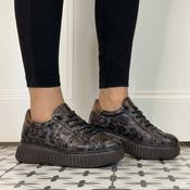 Wonders A-5201 Xfly Leopard Print Leather Trainers image