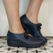 Wonders C-33159 Fly 59 Slip-on Bow Navy Leather image
