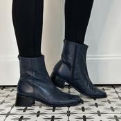 Wonders D-1601 Ayla 01 Ankle Boots Noche Navy Leather image