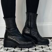 Wonders G-7030 Toronto 30 Black Leather-Mix Ankle Boots image