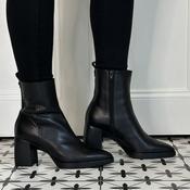 Wonders L-1601 Vera01 Black Leather Ankle Boots image