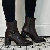 Wonders L-1601 Vera01 Testa Brown Leather Ankle Boots image