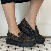 Wonders XFly Leopard Print Suede Chunky Loafers image